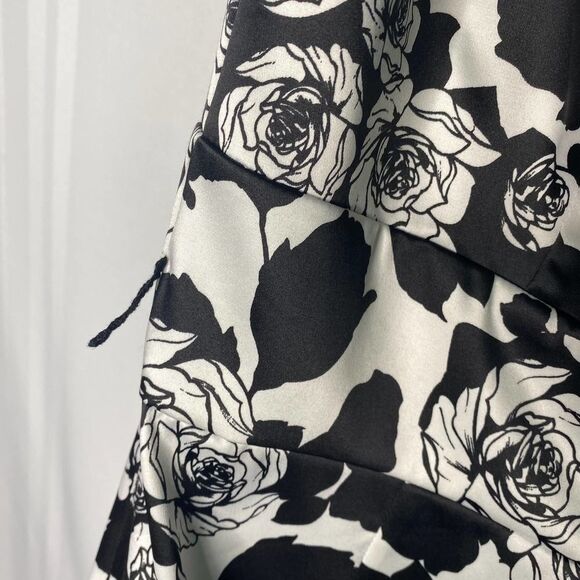 White House Black Market Sleeveless Floral Dress Size 10 Cocktail Sweetheart - Picture 6 of 13